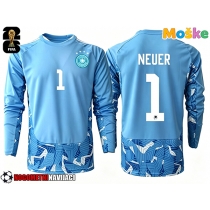 Moške Nogometnih dresov Nemčija Manuel Neuer #1 Vratar Gostujoči SP 2026 Dolgi rokavi